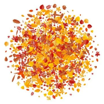 Autumn pattern with bright tree leaves Stock Illustration