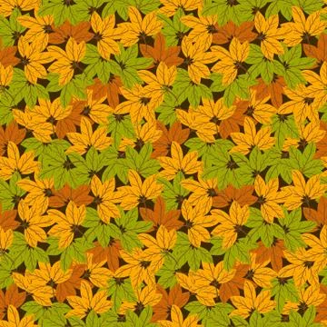 Autumn pattern, colorful leaves Vector illustration background Illustrazione stock
