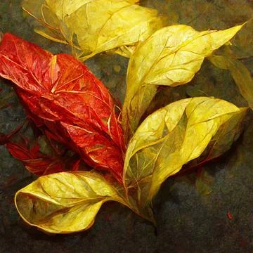 Autumn pattern with colorful red and yellow leaves. Stock Illustration