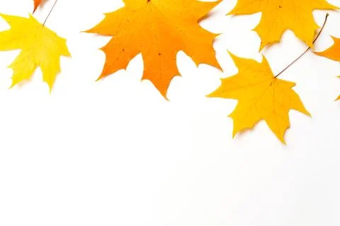 Autumn pattern composition. Pattern made of autumn leaves. Flat lay, top view Stock-Fotos