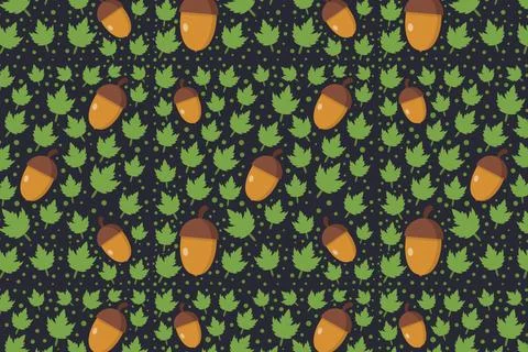 Autumn pattern illustrated on background Stock Illustration