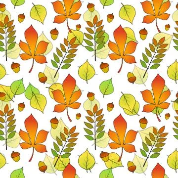 Autumn pattern Stock Illustration