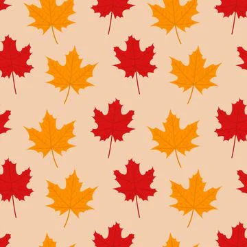 Autumn pattern with maple leaves 스톡 일러스트