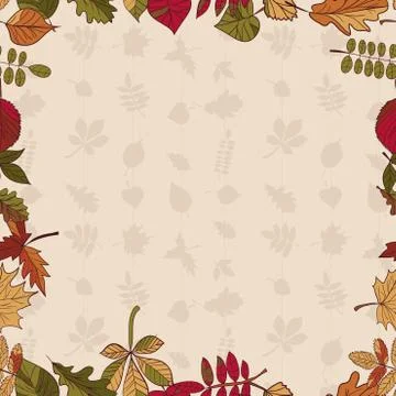 Autumn pattern. pattern of autumn leaves. red, yellow and green leaves of for Illustrazione stock
