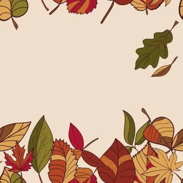 Autumn pattern. pattern of autumn leaves. red, yellow and green leaves of for Illustrazione stock