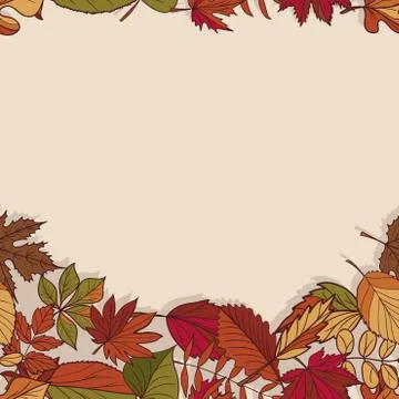 Autumn pattern. pattern of autumn leaves. red, yellow and green leaves of for Stock Illustration