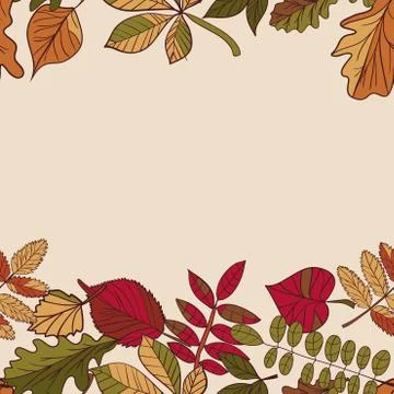 Autumn pattern. pattern of autumn leaves. red, yellow and green leaves of for 스톡 일러스트
