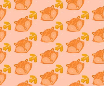 Autumn patterns with flat animals 스톡 일러스트