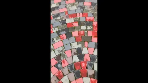 Autumn paving slabs Stock Footage 256928354