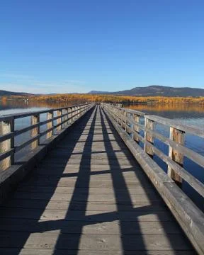 Autumn pier Stock Photos