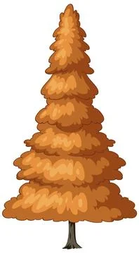 Autumn Pine Tree Vector Illustration Illustrazione stock