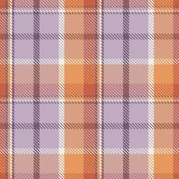 Autumn Plaid Seamless Pattern. Tartan Halloween vector checkered pattern. Stock Illustration