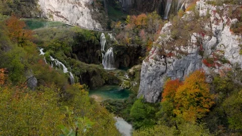 Autumn Plitvice Lakes Stock-Footage 136417556