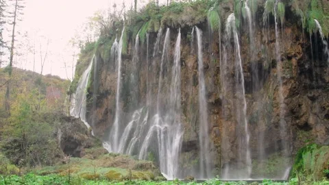 Autumn Plitvice Lakes Stock Footage 136418649