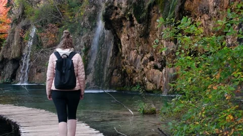 Autumn Plitvice Lakes Stock Footage 136418843