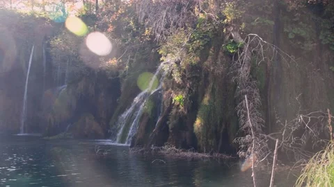 Autumn Plitvice Lakes Stock Footage 136419237