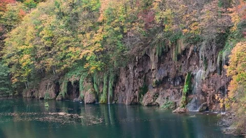 Autumn Plitvice Lakes Stock Footage 136420689