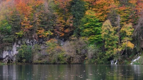 Autumn Plitvice Lakes Stock Footage 137091761