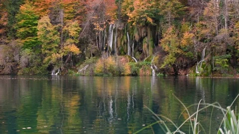 Autumn Plitvice Lakes Stock Footage 137094252