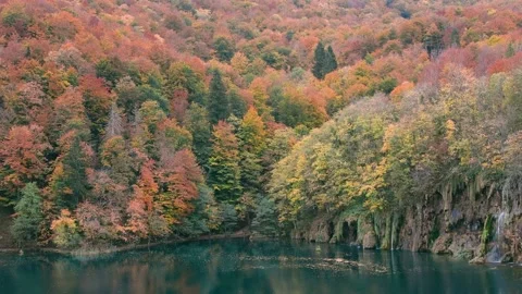Autumn Plitvice Lakes Stock Footage 141486196