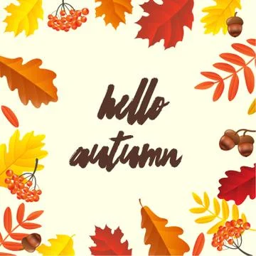 Autumn Poster Illustrazione stock