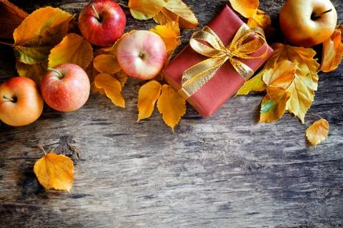 Autumn Present Backdrop Foto stock