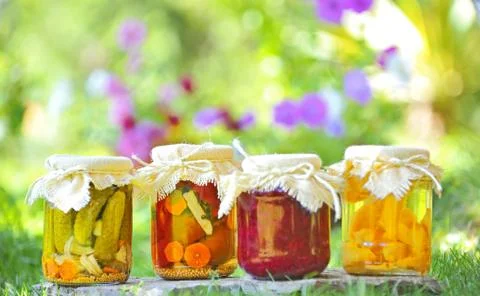 Autumn preserves Stock Photos