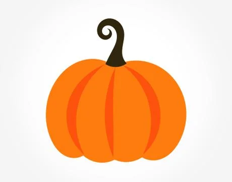 Autumn pumpkin icon isolated. Vector illustration Stock Illustration