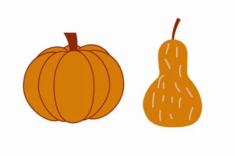 Autumn pumpkin vegetables Stock Illustration