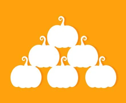 Autumn pumpkins stack.  Vector illustration Stock Illustration