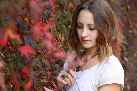 Autumn queen Stock Photos