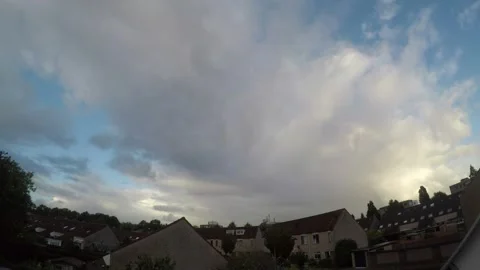 Autumn rain shower is passing by Stock Footage 213335266