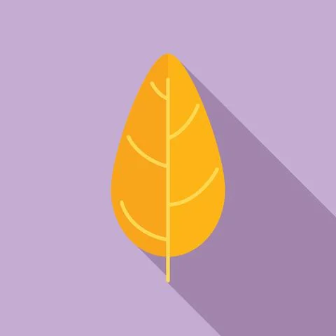 Autumn red leaf icon flat vector. Fall maple Stock Illustration