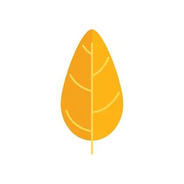 Autumn red leaf icon flat vector. Fall maple Stock Illustration