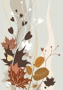 Autumn retro background Stock Illustration