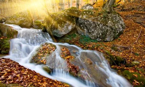 Autumn river Fotos de archivo
