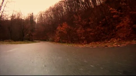 Autumn road Video stock 14807965