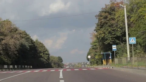 Autumn road Stock Footage