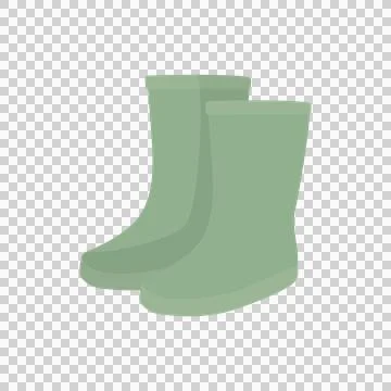 Autumn rubber boot pair isolated Ilustração Stock