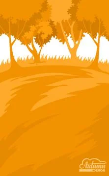 Autumn rural background Stock Illustration