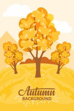 Autumn rural background Stock Illustration