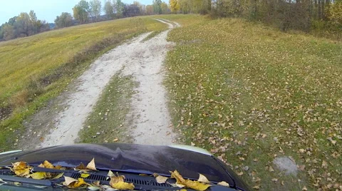 Autumn rural off road. Stock Footage 44754118