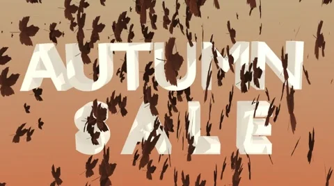 Autumn Sale Animation Stock Footage