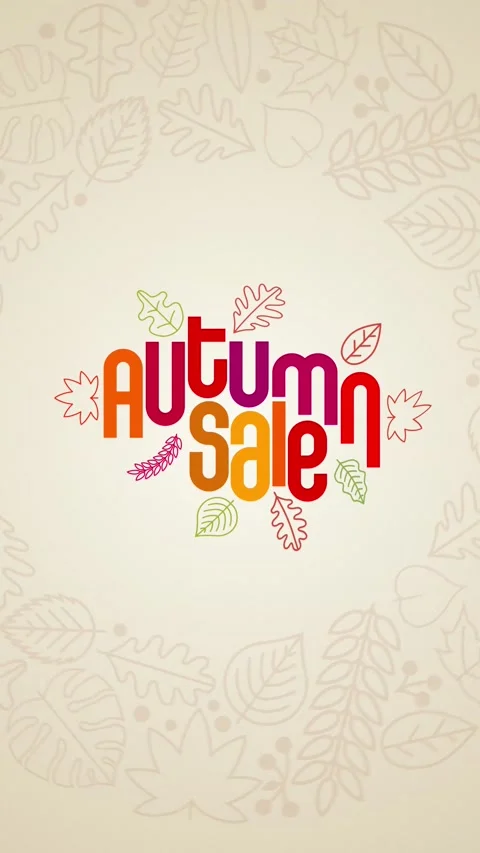 Autumn Sale concept typographic design. Stock Footage 203807341