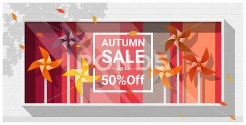 Sale vector women character selling clothes and fashion shop offer