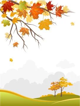 Autumn scenery Stock Illustration