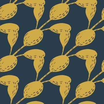 Autumn seamless doodle pattern with hand drawn yellow pale leaves elements. N Illustrazione stock