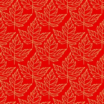 Autumn seamless leaf pattern. fourth. Stock Illustration