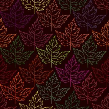 Autumn seamless leaf pattern. second Stock Illustration
