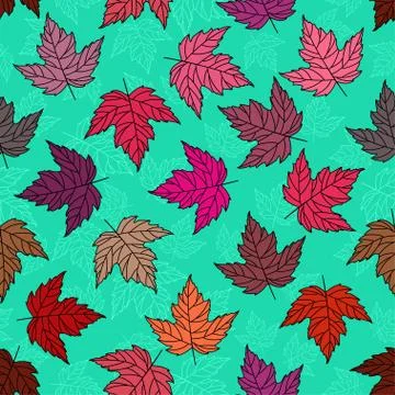 Autumn seamless leaf pattern. sixth. Stock Illustration
